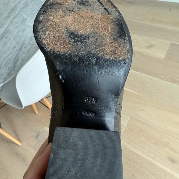 Authentic Alexander Wang Gray Leather Ankle Boots - Picture 6 of 6